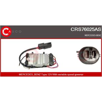 Résistance du ventilateur de radiateur CASCO [CRS76025AS]