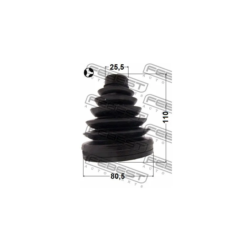 Joint-soufflet, arbre de commande FEBEST 1015-J300T - Visuel 2