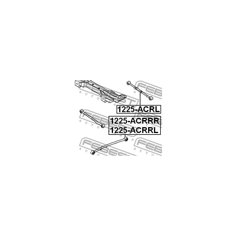 Bras de liaison, suspension de roue arrière droit FEBEST 1225-ACRRR - Visuel 1