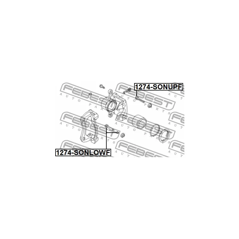 Boulon de guidage, étrier de frein FEBEST 1274-SONUPF - Visuel 2