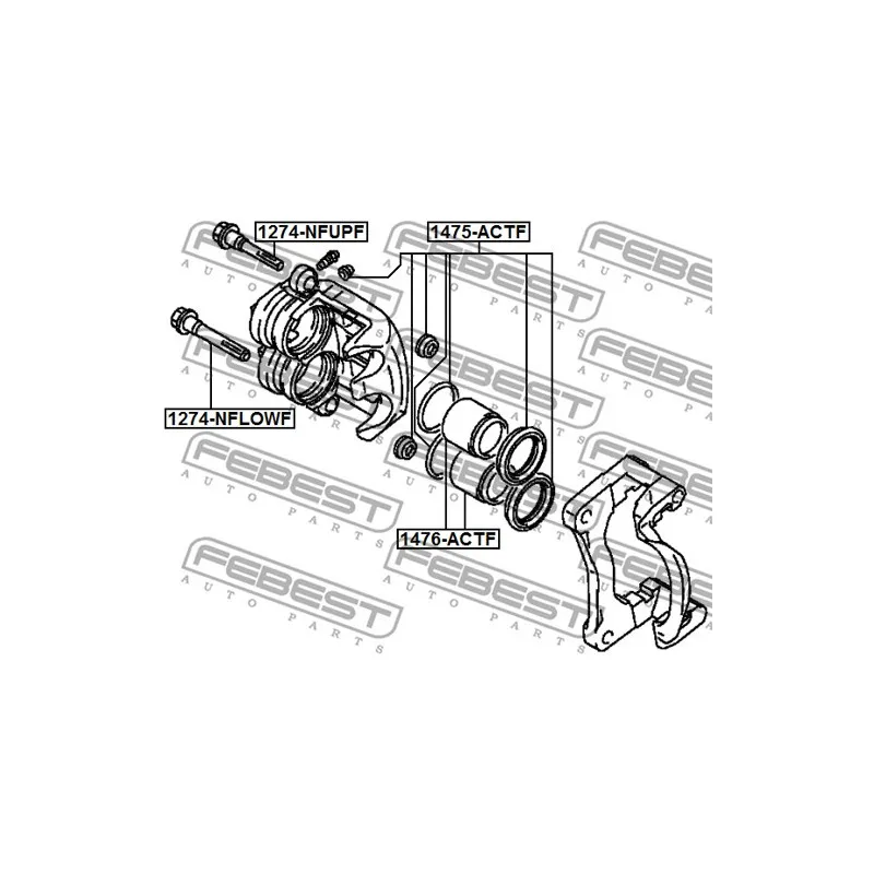 Piston, étrier de frein FEBEST 1476-ACTF - Visuel 2