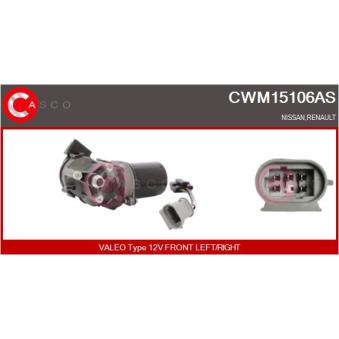 Moteur d'essuie-glace CASCO CWM15106AS pour RENAULT MEGANE 1.6 e - 90cv