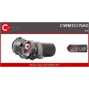 Moteur d'essuie-glace CASCO CWM15175AS pour SKODA RAPID One - 75ch