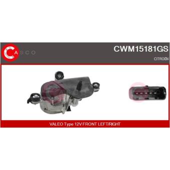 Moteur d'essuie-glace CASCO CWM15181GS pour CITROEN C5 2.0 HDI - 136cv