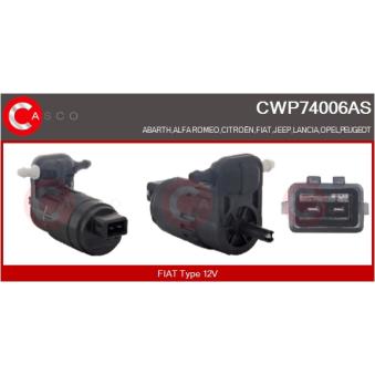 Pompe d'eau de nettoyage, nettoyage des vitres CASCO CWP74006AS pour ALFA ROMEO JUNIOR 1.6 - 110cv