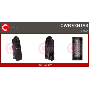 Interrupteur, lève-vitre avant gauche CASCO CWR70041AS pour FORD FOCUS 1.4 - 75cv