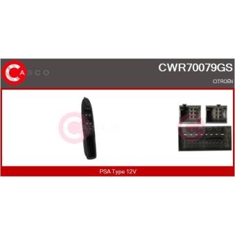 Interrupteur, lève-vitre CASCO CWR70079GS pour RENAULT RODEO 1.2 THP 110 - 110cv