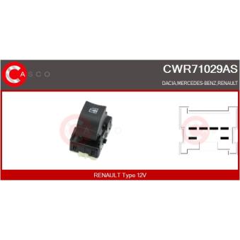 Interrupteur, lève-vitre CASCO CWR71029AS pour FORD SIERRA 111 CDI - 110cv