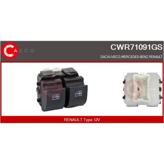 Interrupteur, lève-vitre CASCO CWR71091GS pour FORD SIERRA 111 CDI - 110cv