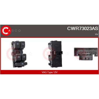 Interrupteur, lève-vitre CASCO OEM 5G0959857CWZU