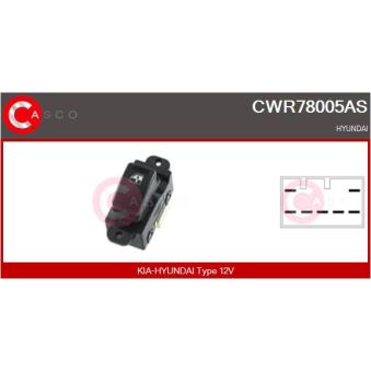 Interrupteur, lève-vitre CASCO [CWR78005AS]