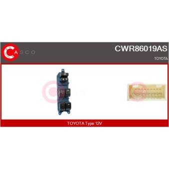 Interrupteur, lève-vitre CASCO CWR86019AS pour TOYOTA VERSO 1.6 D4-D - 112cv