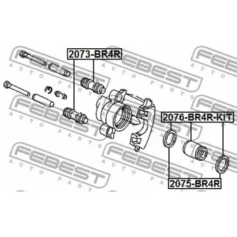 FEBEST 2075-BR4R - Kit de réparation, étrier de frein