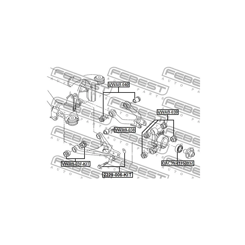 Vis de correction du carrossage FEBEST 2329-006-KIT - Visuel 2