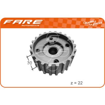 Roue dentée, vilebrequin FARE SA 10567 pour AUDI 80 1.6 TD - 80cv