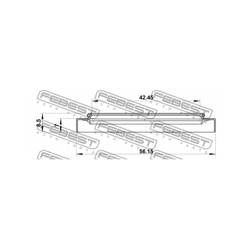 Bague d'étanchéité, arbre de transmission FEBEST 95GDY-44560709X - Visuel 2