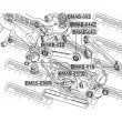 FEBEST BMAB-017Z - Douille de palier, bras transversal