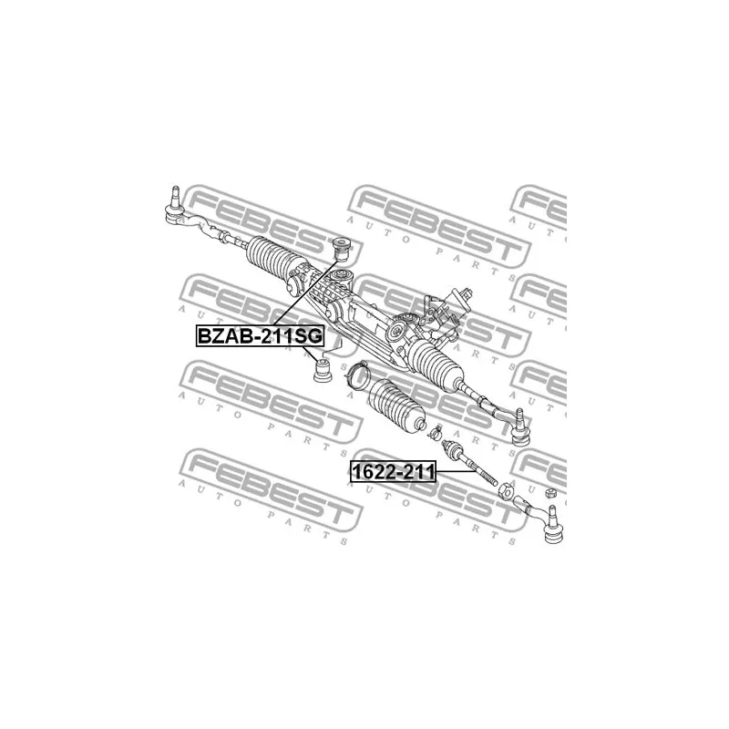 Suspension, crémaillière de direction FEBEST BZAB-211SG - Visuel 2