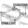 FEBEST CHAB-C100F - Suspension, corps de l'essieu