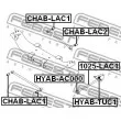 FEBEST CHAB-LAC2 - Silent bloc de suspension (train arrière)