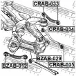 FEBEST CRAB-033 - Silent bloc de suspension (train arrière)
