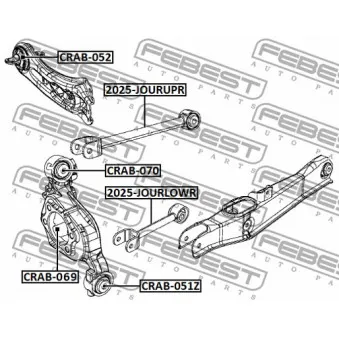 FEBEST CRAB-069 - Douille de palier, bras transversal