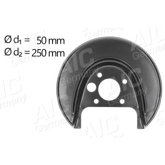 Déflecteur, disque de frein arrière gauche AIC OEM 1J0615611A