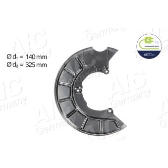 Déflecteur, disque de frein avant gauche AIC 54845