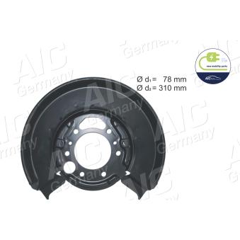 Déflecteur, disque de frein arrière gauche AIC OEM 2D0615611