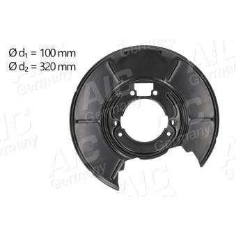 Déflecteur, disque de frein arrière gauche AIC OEM 34211158991