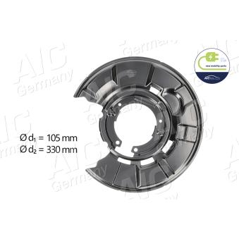 Déflecteur, disque de frein arrière droit AIC OEM 34216792240