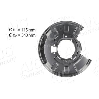 Déflecteur, disque de frein arrière gauche AIC OEM 34211166107
