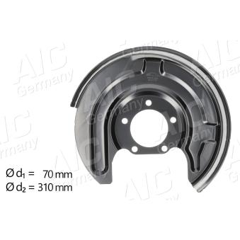 Déflecteur, disque de frein arrière gauche AIC OEM 8E0615611C