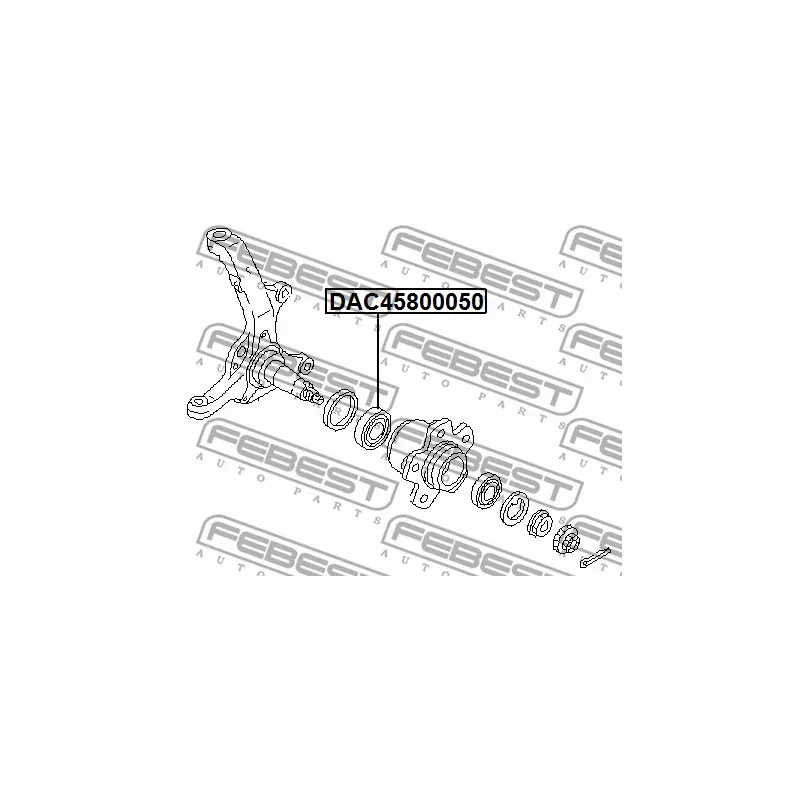 Roulement de roue avant FEBEST DAC45800050 - Visuel 1