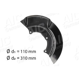 Déflecteur, disque de frein avant droit AIC OEM 7D0407344B
