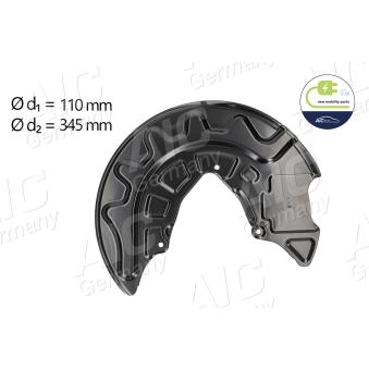 Déflecteur, disque de frein avant droit AIC OEM 5Q0615312F