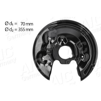Déflecteur, disque de frein arrière gauche AIC OEM 5N0615611