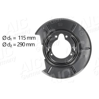 Déflecteur, disque de frein arrière droit AIC OEM 34211162062