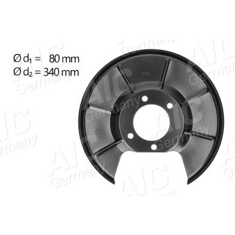 Déflecteur, disque de frein arrière droit AIC OEM 6G912K316A