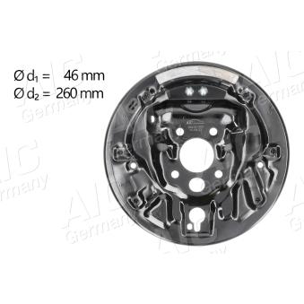 Tole de recouvrement, tambour de frein arrière gauche AIC [56434]