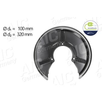 Déflecteur, disque de frein arrière gauche AIC 56581