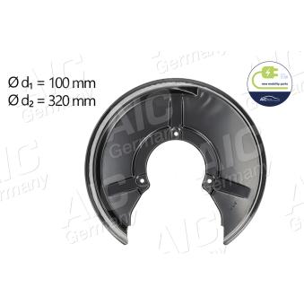 Déflecteur, disque de frein arrière droit AIC 56582