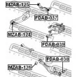 FEBEST FDAB-038 - Silent bloc de suspension (train arrière)