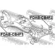 FEBEST FDAB-CB4F2 - Silent bloc de suspension (train arrière)