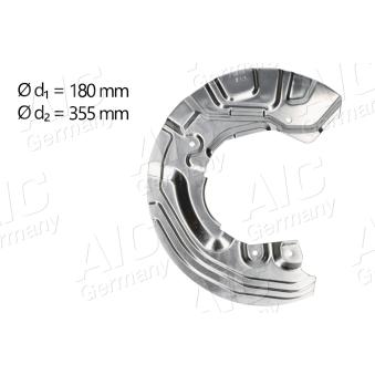 Déflecteur, disque de frein avant droit AIC OEM 34116771498