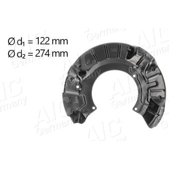 Déflecteur, disque de frein avant gauche AIC 57128