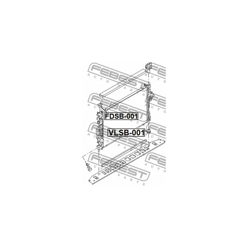 Suspension, radiateur FEBEST FDSB-001 - Visuel 1