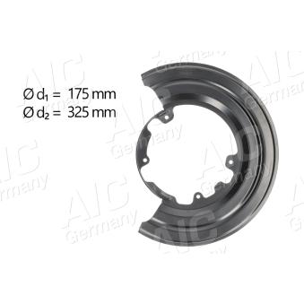 Déflecteur, disque de frein arrière gauche AIC OEM 42530366