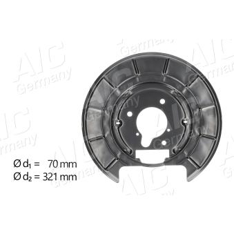 Déflecteur, disque de frein arrière droit AIC 57580