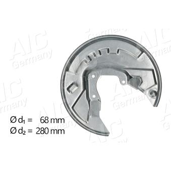 Déflecteur, disque de frein arrière gauche AIC 57581